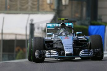 World © Octane Photographic Ltd. Mercedes AMG Petronas F1 W06 Hybrid – Nico Rosberg. Thursday 21st May 2015, F1 Practice 1, Monte Carlo, Monaco. Digital Ref: 1272LB1D3314