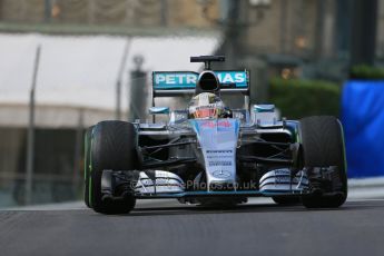 World © Octane Photographic Ltd. Mercedes AMG Petronas F1 W06 Hybrid – Lewis Hamilton. Thursday 21st May 2015, F1 Practice 1, Monte Carlo, Monaco. Digital Ref: 1272LB1D3341
