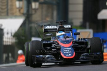 World © Octane Photographic Ltd. McLaren Honda MP4/30 – Fernando Alonso. Thursday 21st May 2015, F1 Practice 1, Monte Carlo, Monaco. Digital Ref: 1272LB1D3356