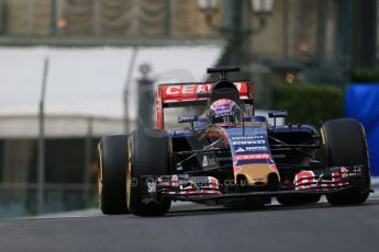 World © Octane Photographic Ltd. Scuderia Toro Rosso STR10 – Max Verstappen. Thursday 21st May 2015, F1 Practice 1, Monte Carlo, Monaco. Digital Ref: 1272LB1D3382