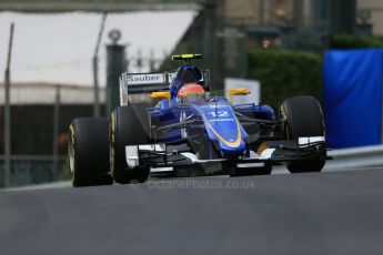 World © Octane Photographic Ltd. Sauber F1 Team C34-Ferrari – Felipe Nasr. Thursday 21st May 2015, F1 Spanish GP Formula 1 Practice 1. Monte Carlo, Monaco. Digital Ref: 1272LB1D3448