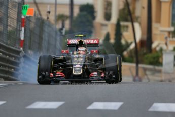 World © Octane Photographic Ltd. Lotus F1 Team E23 Hybrid – Pastor Maldonado. Thursday 21st May 2015, F1 Practice 1, Monte Carlo, Monaco. Digital Ref: 1272LB1D3539