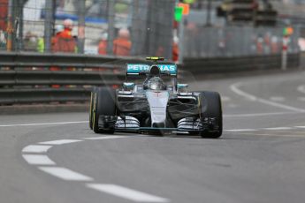 World © Octane Photographic Ltd. Mercedes AMG Petronas F1 W06 Hybrid – Nico Rosberg. Thursday 21st May 2015, F1 Practice 1, Monte Carlo, Monaco. Digital Ref: 1272LB1D3669