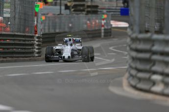 World © Octane Photographic Ltd. Williams Martini Racing FW37 – Valtteri Bottas. Thursday 21st May 2015, F1 Practice 1, Monte Carlo, Monaco. Digital Ref: 1272LB1D3723