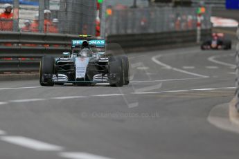 World © Octane Photographic Ltd. Mercedes AMG Petronas F1 W06 Hybrid – Nico Rosberg. Thursday 21st May 2015, F1 Practice 1, Monte Carlo, Monaco. Digital Ref: 1272LB1D3743