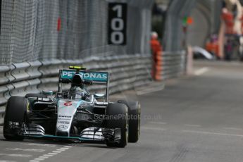 World © Octane Photographic Ltd. Mercedes AMG Petronas F1 W06 Hybrid – Nico Rosberg. Thursday 21st May 2015, F1 Practice 1, Monte Carlo, Monaco. Digital Ref: 1272LB1D3810