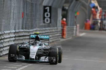 World © Octane Photographic Ltd. Mercedes AMG Petronas F1 W06 Hybrid – Nico Rosberg. Thursday 21st May 2015, F1 Practice 1, Monte Carlo, Monaco. Digital Ref: 1272LB1D3858