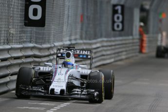 World © Octane Photographic Ltd. Williams Martini Racing FW37 – Felipe Massa. Thursday 21st May 2015, F1 Practice 1, Monte Carlo, Monaco. Digital Ref: 1272LB1D3869