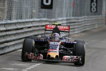 World © Octane Photographic Ltd. Scuderia Toro Rosso STR10 – Carlos Sainz Jnr. Thursday 21st May 2015, F1 Practice 1, Monte Carlo, Monaco. Digital Ref: 1272LB1D3887