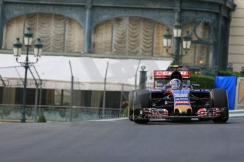 World © Octane Photographic Ltd. Scuderia Toro Rosso STR10 – Carlos Sainz Jnr. Thursday 21st May 2015, F1 Practice 1, Monte Carlo, Monaco. Digital Ref: 1272LB5D2572