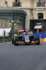 World © Octane Photographic Ltd. Scuderia Toro Rosso STR10 – Max Verstappen. Thursday 21st May 2015, F1 Practice 1, Monte Carlo, Monaco. Digital Ref: 1272LB5D2649