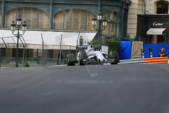 World © Octane Photographic Ltd. Williams Martini Racing FW37 – Valtteri Bottas. Thursday 21st May 2015, F1 Practice 1, Monte Carlo, Monaco. Digital Ref: 1272LB5D2662