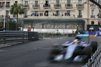 World © Octane Photographic Ltd. Mercedes AMG Petronas F1 W06 Hybrid – Lewis Hamilton. Thursday 21st May 2015, F1 Practice 1, Monte Carlo, Monaco. Digital Ref: 1272LB5D2704