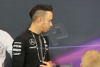 World © Octane Photographic Ltd. Mercedes AMG Petronas F1 – Lewis Hamilton. Wednesday 20th May 2015, FIA Drivers’ Press Conference, Monte Carlo, Monaco. Digital Ref: 1271CB1L9259