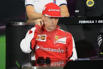 World © Octane Photographic Ltd. Scuderia Ferrari – Kimi Raikkonen. Wednesday 20th May 2015, FIA Drivers’ Press Conference, Monte Carlo, Monaco. Digital Ref: 1271CB1L9322