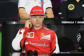 World © Octane Photographic Ltd. Scuderia Ferrari – Kimi Raikkonen. Wednesday 20th May 2015, FIA Drivers’ Press Conference, Monte Carlo, Monaco. Digital Ref: 1271CB1L9327