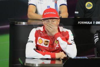 World © Octane Photographic Ltd. Scuderia Ferrari – Kimi Raikkonen. Wednesday 20th May 2015, FIA Drivers’ Press Conference, Monte Carlo, Monaco. Digital Ref: 1271CB1L9336