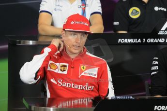 World © Octane Photographic Ltd. Scuderia Ferrari – Kimi Raikkonen. Wednesday 20th May 2015, FIA Drivers’ Press Conference, Monte Carlo, Monaco. Digital Ref: 1271CB1L9368