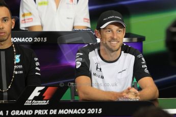 World © Octane Photographic Ltd. McLaren Honda - Jenson Button. Wednesday 20th May 2015, FIA Drivers’ Press Conference, Monte Carlo, Monaco. Digital Ref: 1271CB1L9403