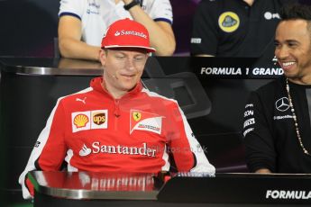 World © Octane Photographic Ltd. Scuderia Ferrari – Kimi Raikkonen. Wednesday 20th May 2015, FIA Drivers’ Press Conference, Monte Carlo, Monaco. Digital Ref: 1271CB1L9404