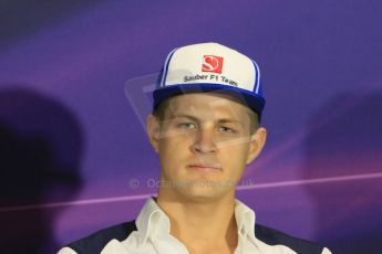 World © Octane Photographic Ltd. Sauber F1 Team – Marcus Ericsson. Wednesday 20th May 2015, FIA Drivers’ Press Conference, Monte Carlo, Monaco. Digital Ref: 1271CB7D2549