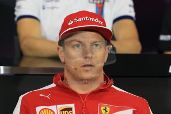 World © Octane Photographic Ltd. Scuderia Ferrari – Kimi Raikkonen. Wednesday 20th May 2015, FIA Drivers’ Press Conference, Monte Carlo, Monaco. Digital Ref: 1271CB7D2566