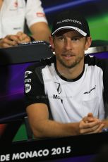 World © Octane Photographic Ltd. McLaren Honda - Jenson Button. Wednesday 20th May 2015, FIA Drivers’ Press Conference, Monte Carlo, Monaco. Digital Ref: 1271CB7D2596