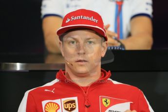 World © Octane Photographic Ltd. Scuderia Ferrari – Kimi Raikkonen. Wednesday 20th May 2015, FIA Drivers’ Press Conference, Monte Carlo, Monaco. Digital Ref: 1271LB1D3034