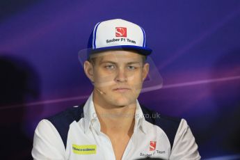 World © Octane Photographic Ltd. Sauber F1 Team – Marcus Ericsson. Wednesday 20th May 2015, FIA Drivers’ Press Conference, Monte Carlo, Monaco. Digital Ref: 1271LB1D3044