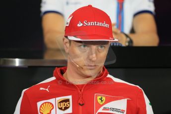 World © Octane Photographic Ltd. Scuderia Ferrari – Kimi Raikkonen. Wednesday 20th May 2015, FIA Drivers’ Press Conference, Monte Carlo, Monaco. Digital Ref: 1271LB1D3067