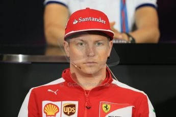 World © Octane Photographic Ltd. Scuderia Ferrari – Kimi Raikkonen. Wednesday 20th May 2015, FIA Drivers’ Press Conference, Monte Carlo, Monaco. Digital Ref: 1271LB1D3106