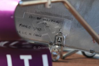 World © Octane Photographic Ltd. Infiniti Red Bull Racing RB11 sidepod "Monaco Spare - Not for use in Canada". Wednesday 20th May 2015, F1 Pitlane, Monte Carlo, Monaco. Digital Ref: 1270CB1L9094