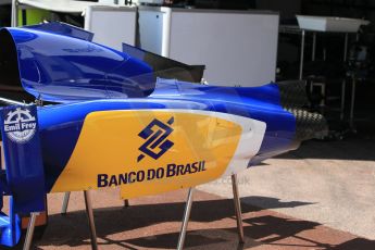 World © Octane Photographic Ltd. Sauber F1 Team C34-Ferrari sidepods. Wednesday 20th May 2015, F1 Pitlane, Monte Carlo, Monaco. Digital Ref:  1270CB1L9139