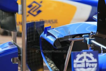 World © Octane Photographic Ltd. Sauber F1 Team C34-Ferrari side pod vane detail. Wednesday 20th May 2015, F1 Pitlane, Monte Carlo, Monaco. Digital Ref: 1270CB1L9142