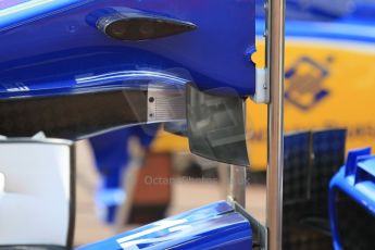 World © Octane Photographic Ltd. Sauber F1 Team C34-Ferrari nose detail. Wednesday 20th May 2015, F1 Pitlane, Monte Carlo, Monaco. Digital Ref: 1270CB1L9144