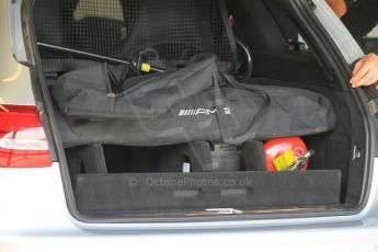 World © Octane Photographic Ltd. Mercedes-Benz AMG C63 Estate Medical car boot interior. Wednesday 20th May 2015, F1 Pitlane, Monte Carlo, Monaco. Digital Ref: 1270CB1L9147