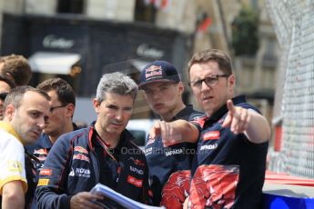 World © Octane Photographic Ltd. Scuderia Toro Rosso STR10 – Max Verstappen Wednesday 20th May 2015, F1 Track walk, Monte Carlo, Monaco. Digital Ref: 1270CB1L9177