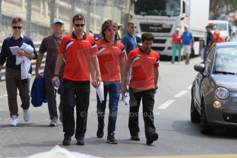 World © Octane Photographic Ltd. Manor Marussia F1 Team MR03 – Roberto Merhi. Wednesday 20th May 2015, F1 Track walk, Monte Carlo, Monaco. Digital Ref: 1270CB1L9195