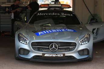 World © Octane Photographic Ltd. Mercedes AMG GTs Safety Car. Wednesday 20th May 2015, F1 Pitlane, Monte Carlo, Monaco. Digital Ref: 1270CB1L9200