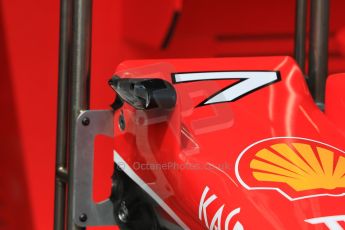 World © Octane Photographic Ltd. Scuderia Ferrari SF15-T camera mount detail. Wednesday 20th May 2015, F1 Pitlane, Monte Carlo, Monaco. Digital Ref: 1270CB7D2449