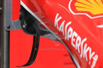 World © Octane Photographic Ltd. Scuderia Ferrari SF15-T nose detail. Wednesday 20th May 2015, F1 Pitlane, Monte Carlo, Monaco. Digital Ref: 1270CB7D2451