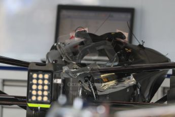 World © Octane Photographic Ltd. Williams Martini Racing FW37 gearbox and rear suspension. Wednesday 20th May 2015, F1 Pitlane, Monte Carlo, Monaco. Digital Ref:  1270CB7D2472