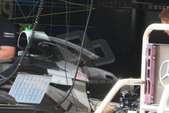 World © Octane Photographic Ltd. Mercedes AMG Petronas F1 W06 Hybrid airbox. Wednesday 20th May 2015, F1 Pitlane, Monte Carlo, Monaco. Digital Ref: 1270CB7D2532