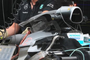 World © Octane Photographic Ltd. Mercedes AMG Petronas F1 W06 Hybrid airbox. Wednesday 20th May 2015, F1 Pitlane, Monte Carlo, Monaco. Digital Ref: 1270CB7D2535