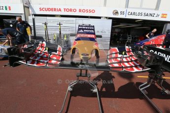 World © Octane Photographic Ltd. Scuderia Toro Rosso STR10 nose. Wednesday 20th May 2015, F1 Pitlane, Monte Carlo, Monaco. Digital Ref:  1270LB1D2967