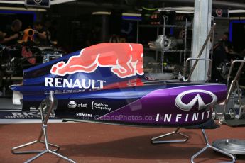 World © Octane Photographic Ltd. Infiniti Red Bull Racing RB11. Wednesday 20th May 2015, F1 Pitlane, Monte Carlo, Monaco. Digital Ref: 1270LB5D2416