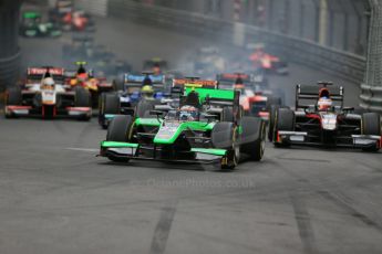 World © Octane Photographic Ltd. Saturday 23rd May 2015. Status Grand Prix – Richie Stanaway. GP2 Race 2 – Monaco, Monte-Carlo. Digital Ref. : 1283CB1D7544
