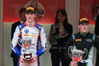 World © Octane Photographic Ltd. Saturday 23rd May 2015. Trident – Raffaele Marciello and Status Grand Prix – Richie Stanaway. GP2 Race 2 – Monaco, Monte-Carlo. Digital Ref. : 1283CB1D7786