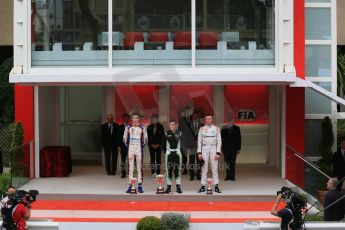 World © Octane Photographic Ltd. Saturday 23rd May 2015. Status Grand Prix – Richie Stanaway, Trident – Raffaele Marciello and Rapax – Sergey Sirotkin. GP2 Race 2 – Monaco, Monte-Carlo. Digital Ref. : 1283CB5D4215