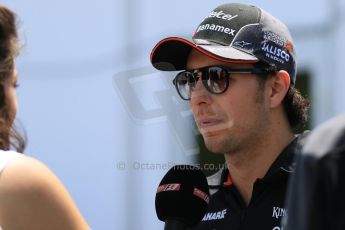World © Octane Photographic Ltd. FIA Drivers’ Press Conference video call. Thursday 4th June 2015, F1 Canadian GP, Circuit Gilles Villeneuve, Montreal, Canada. Sahara Force India – Sergio Perez. Digital Ref: 1289CB7D8514